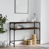 Füstös tölgy színű szerelt fa tálalóasztal 100x35,5x75 cm