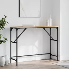   Sonoma tölgy színű szerelt fa dohányzóasztal 100x32x75 cm