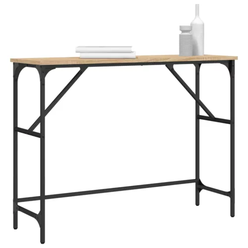 Sonoma tölgy színű szerelt fa dohányzóasztal 100x32x75 cm