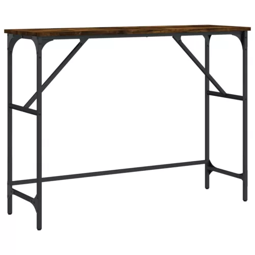 Füstös tölgy színű szerelt fa tálalóasztal 100x32x75 cm