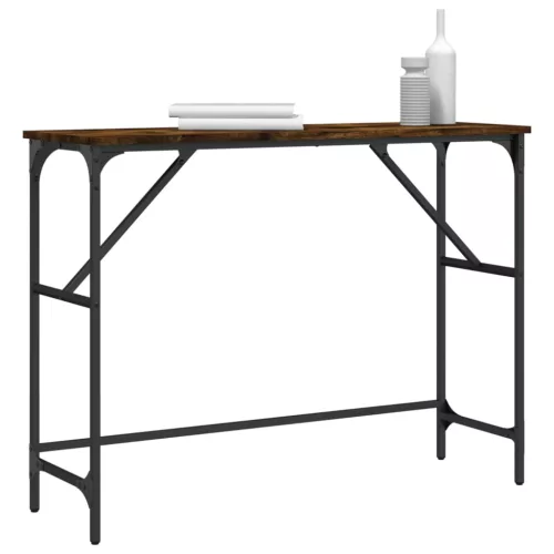 Füstös tölgy színű szerelt fa tálalóasztal 100x32x75 cm
