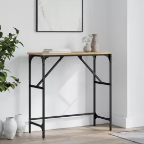   Sonoma tölgy színű szerelt fa dohányzóasztal 75x32x75 cm