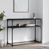 Fekete szerelt fa tálalóasztal 100x35,5x75 cm