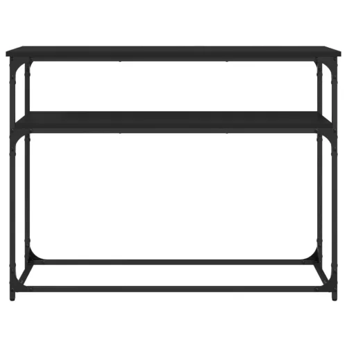 Fekete szerelt fa tálalóasztal 100x35,5x75 cm