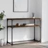 Füstös tölgy színű szerelt fa tálalóasztal 100x35,5x75 cm
