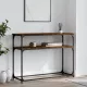 Füstös tölgy színű szerelt fa tálalóasztal 100x35,5x75 cm