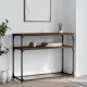 Barna tölgyszínű szerelt fa tálalóasztal 100x35,5x75 cm