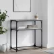 Szürke sonoma színű szerelt fa konzolasztal 75x35,5x75 cm