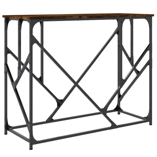 Füstös tölgy színű szerelt fa tálalóasztal 100x40x80 cm
