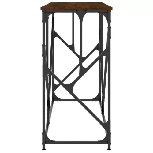 Barna tölgyszínű szerelt fa tálalóasztal 100x40x80 cm