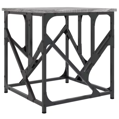 Szürke sonoma színű szerelt fa dohányzóasztal 45 x 45 x 47,5 cm