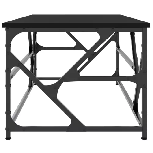 Fekete szerelt fa dohányzóasztal 100 x 50 x 40 cm