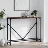 Füstös tölgy színű szerelt fa tálalóasztal 102x22,5x75 cm
