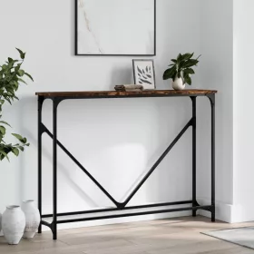   Füstös tölgy színű szerelt fa tálalóasztal 102x22,5x75 cm