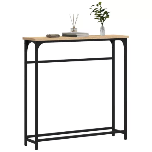 Sonoma tölgyfa konzolasztal 75 x 19,5 x 75 cm rétegelt fából