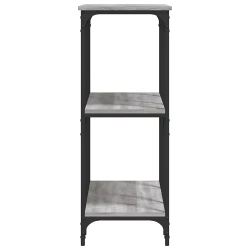 Szürke sonoma színű szerelt fa tálalóasztal 102x35x90 cm