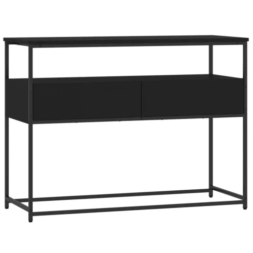 Fekete szerelt fa tálalóasztal 100x40x75 cm
