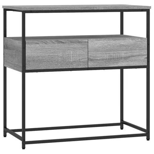 Szürke sonoma szerelt fa tálalóasztal 75x40x75 cm