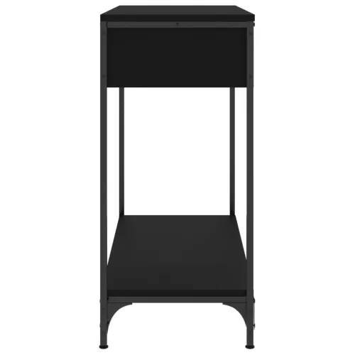 Fekete szerelt fa tálalóasztal 75 x 34,5 x 75 cm