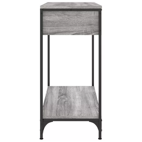 Szürke sonoma színű szerelt fa konzolasztal 75 x 34,5 x 75 cm