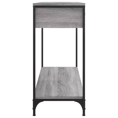Szürke sonoma színű szerelt fa konzolasztal 100 x 34,5 x 75 cm