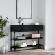 Fekete szerelt fa tálalóasztal 100x25x75 cm