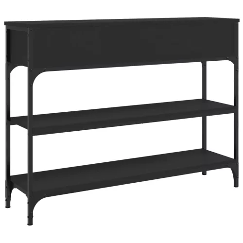 Fekete szerelt fa tálalóasztal 100x25x75 cm