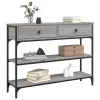 Szürke sonoma szerelt fa tálalóasztal 100x25x75 cm