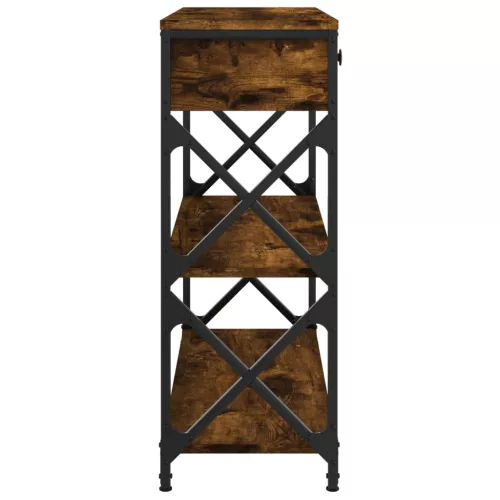 Füstös tölgy színű szerelt fa tálalóasztal 75x28x75 cm