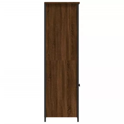Barna tölgyszínű szerelt fa magasszekrény 62 x 36 x 121,5 cm