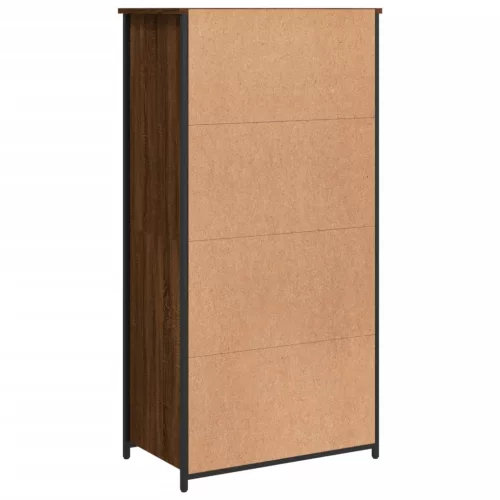 Barna tölgyszínű szerelt fa magasszekrény 62 x 36 x 121,5 cm