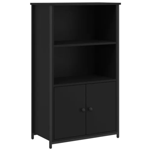 Fekete szerelt fa magasszekrény 62 x 32 x 103,5 cm