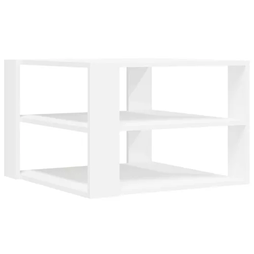 Fehér szerelt fa dohányzóasztal 59,5 x 59,5 x 40 cm