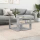 Betonszürke szerelt fa dohányzóasztal 59,5 x 59,5 x 40 cm