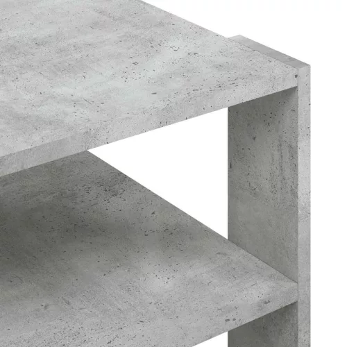 Betonszürke szerelt fa dohányzóasztal 59,5 x 59,5 x 40 cm
