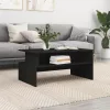 Fekete szerelt fa dohányzóasztal 90 x 55 x 42,5 cm