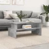 Betonszürke szerelt fa dohányzóasztal 90 x 55 x 42,5 cm