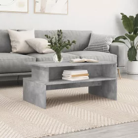 Betonszürke szerelt fa dohányzóasztal 90 x 55 x 42,5 cm
