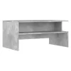 Betonszürke szerelt fa dohányzóasztal 90 x 55 x 42,5 cm