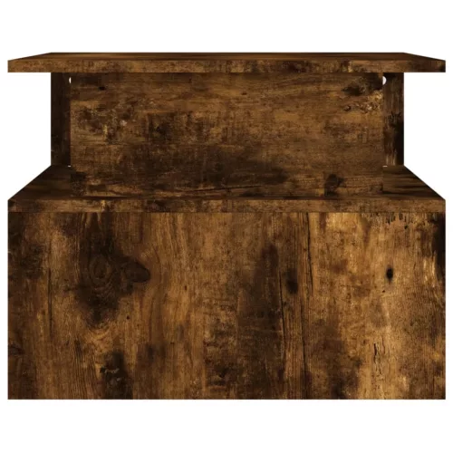 Füstös tölgy színű szerelt fa dohányzóasztal 90x55x42,5 cm