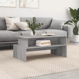   Szürke sonoma színű szerelt fa dohányzóasztal 90 x 55 x 42,5 cm