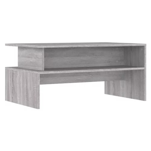 Szürke sonoma színű szerelt fa dohányzóasztal 90 x 55 x 42,5 cm