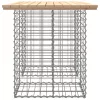 Tömör fenyőfa kerti asztal gabion mintával 100 x 70 x 72 cm
