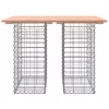 Tömörfa kerti asztal gabion mintával 100 x 70 x 72 cm Douglas