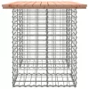 Tömörfa kerti asztal gabion mintával 100 x 70 x 72 cm Douglas