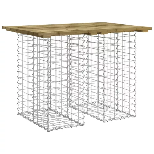 Gabion mintás impregnált fenyőfa kerti asztal 100 x 70 x 72 cm