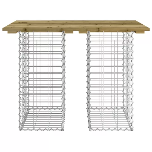 Gabion mintás impregnált fenyőfa kerti asztal 100 x 70 x 72 cm