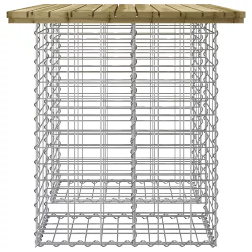 Gabion mintás impregnált fenyőfa kerti asztal 100 x 70 x 72 cm