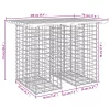 Gabion mintás impregnált fenyőfa kerti asztal 100 x 70 x 72 cm