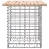 Tömör fenyőfa kerti asztal gabion mintával 100 x 70 x 72 cm